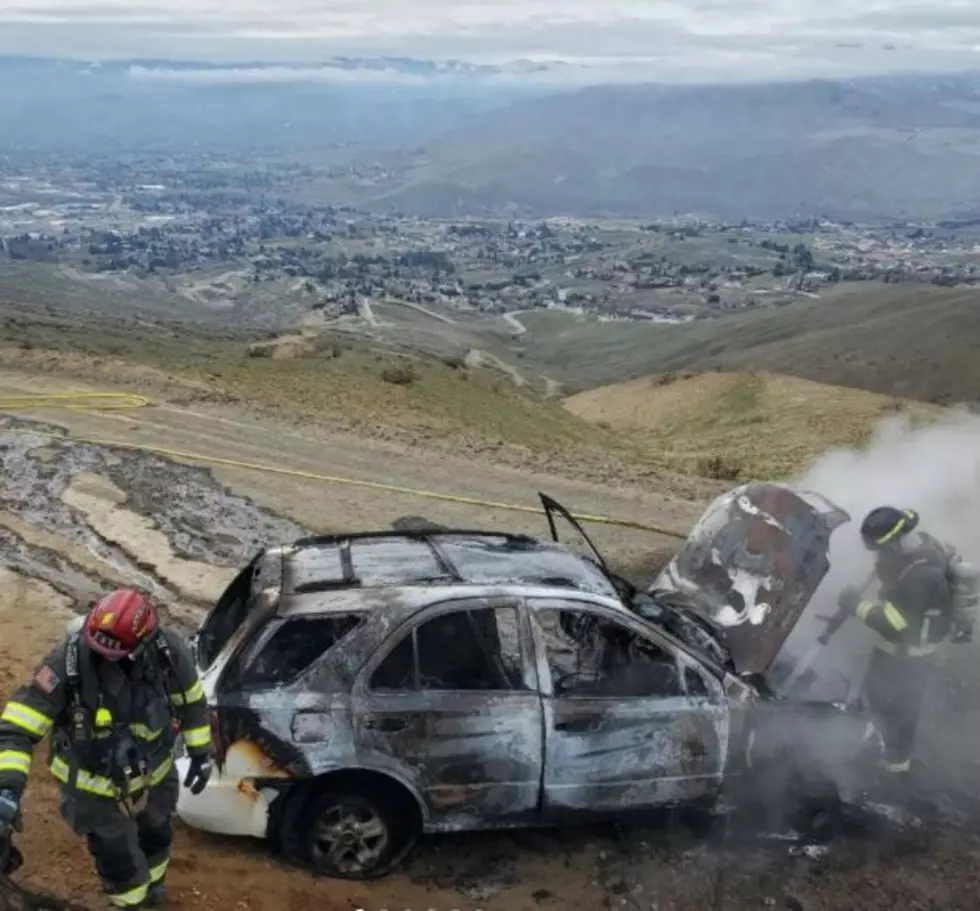 No Injuries After Family Car Burns Up in Flames on Burch Mountain Road