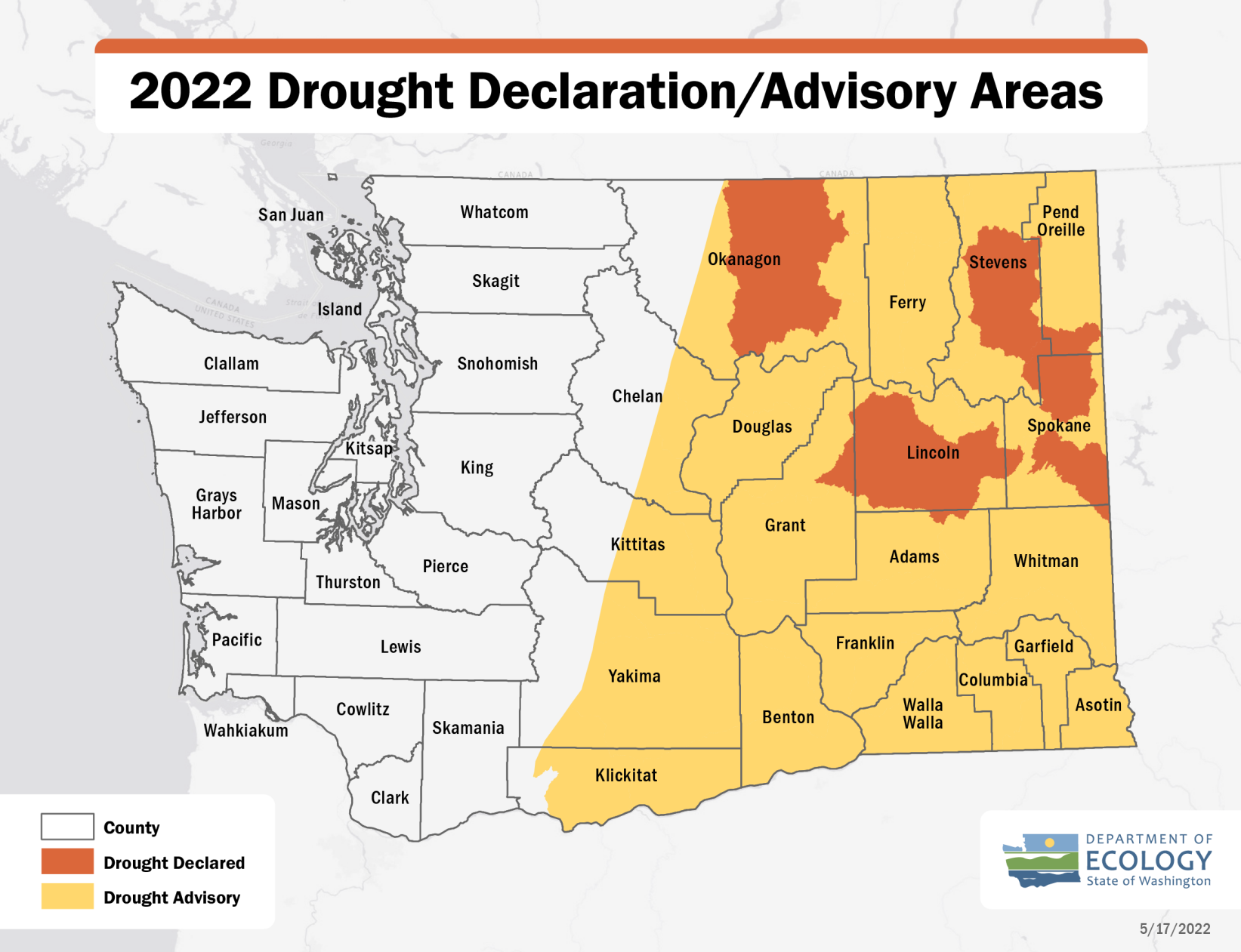 Drought Emergency Extended, Expanded for Eastern WA