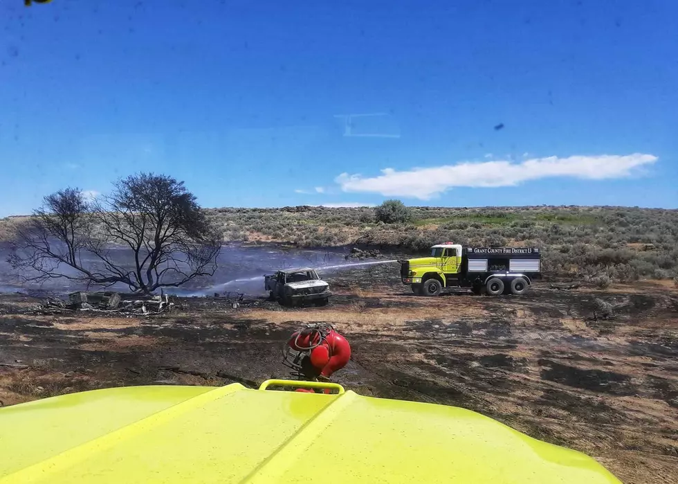 Brush Fire Destroys Trailer, Car Near Ephrata