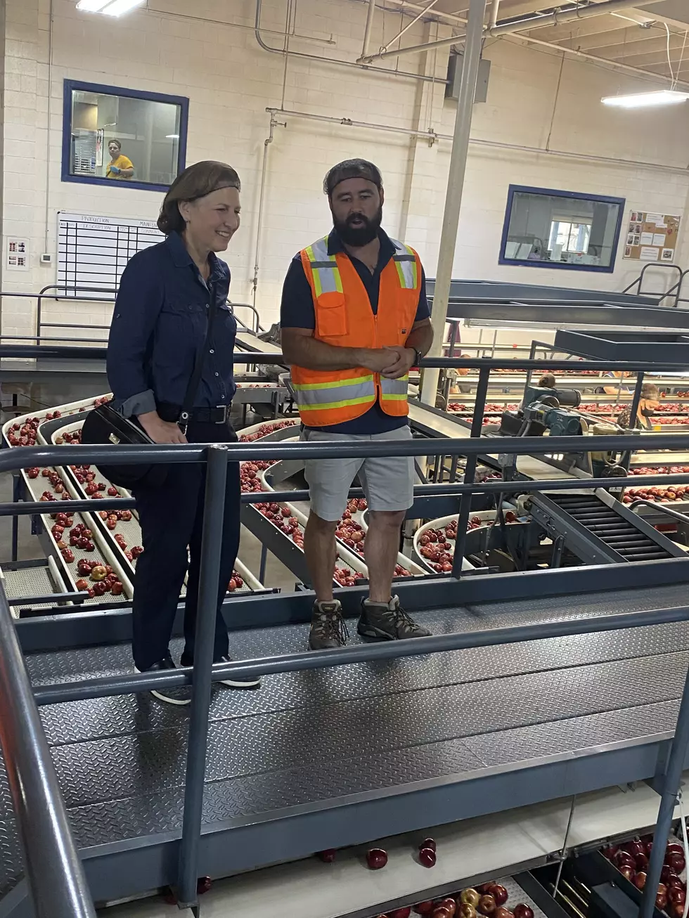 Schrier Visits Wenatchee, Attends Tree Fruit Roundtable