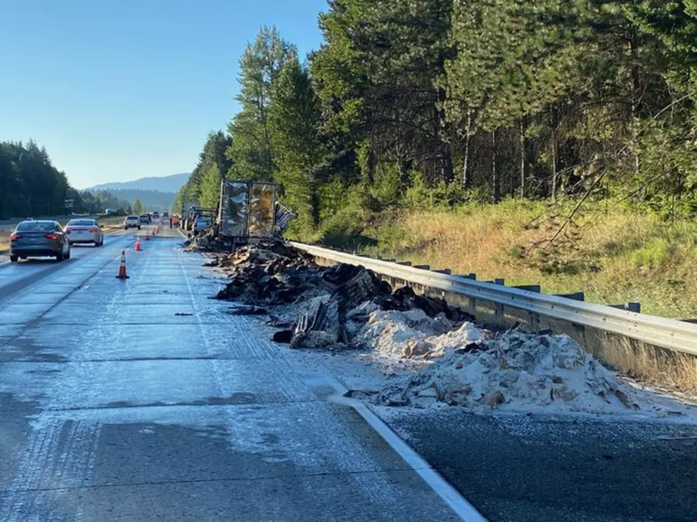 Semitruck Trailer Full of Flour Lost in Fire, Closes Down I-90
