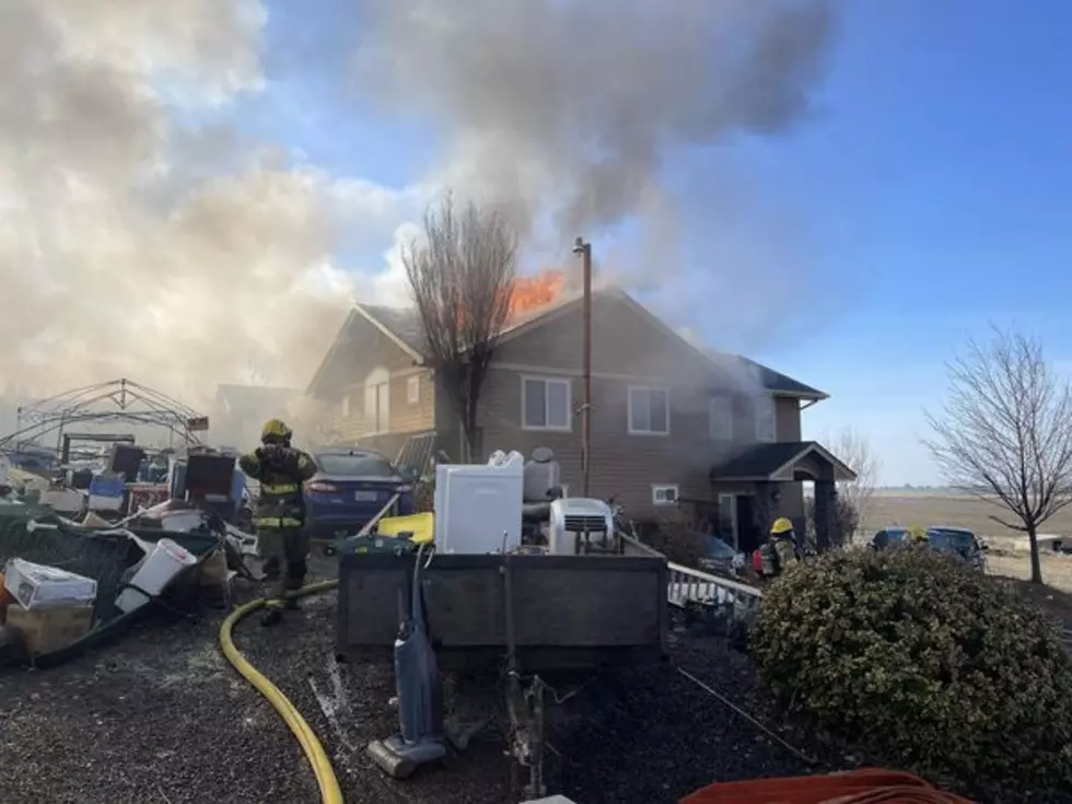 Fire Engulfs Two-Story Home in Moses Lake