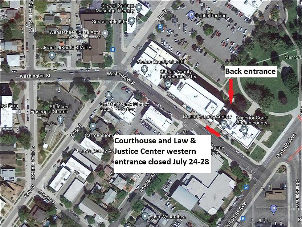 Chelan County Courthouse Entrance Closed for Construction
