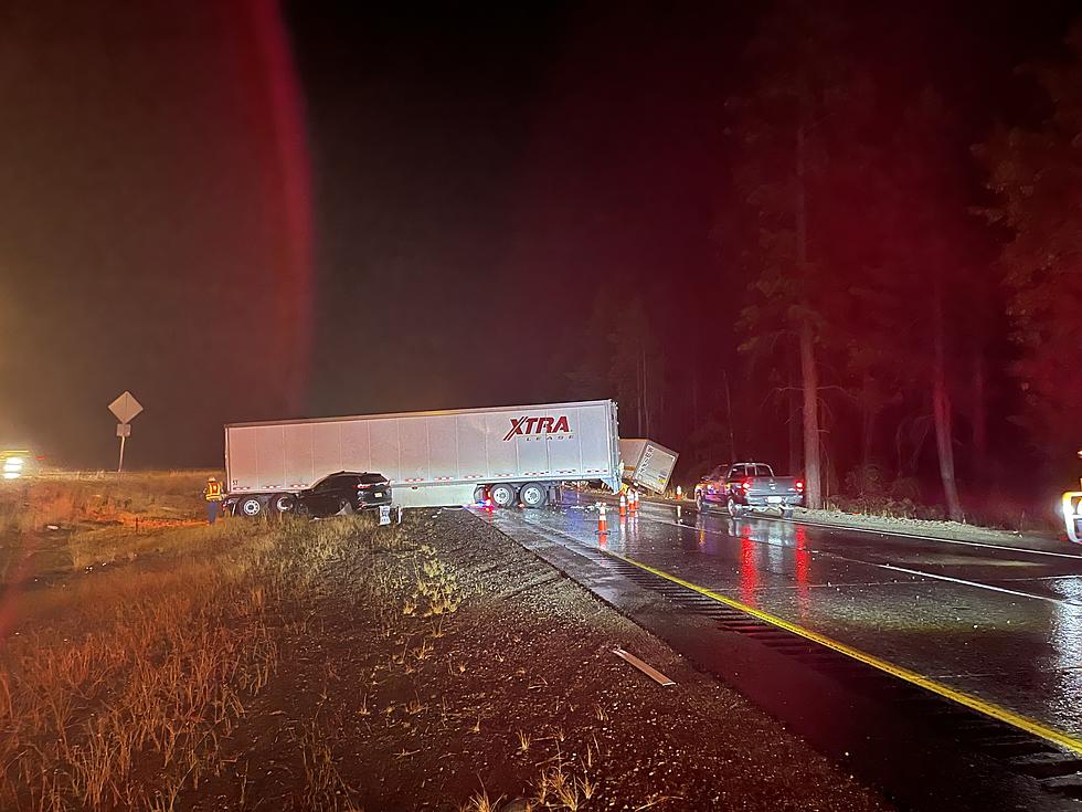 3 Semi Trucks, SUV Hit Jackknifed 18-Wheeler On I-90 Monday