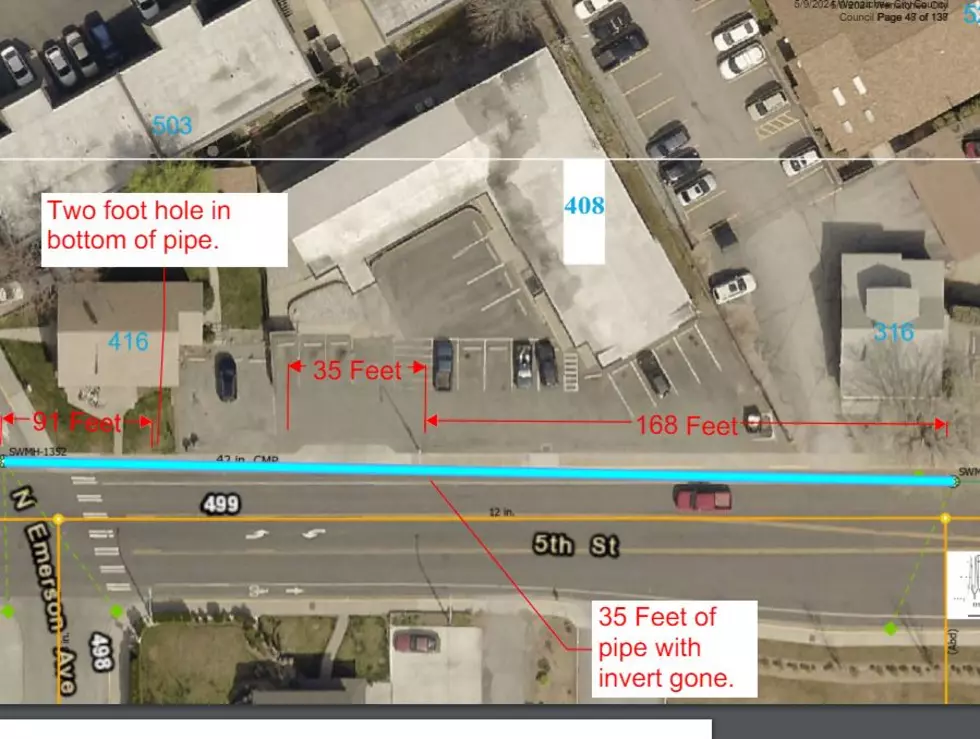 Location of 5th St. Stormwater Main failure - City of Wenatchee 5-9-24