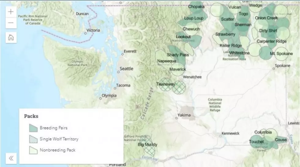 WDFW Wolf Pack map