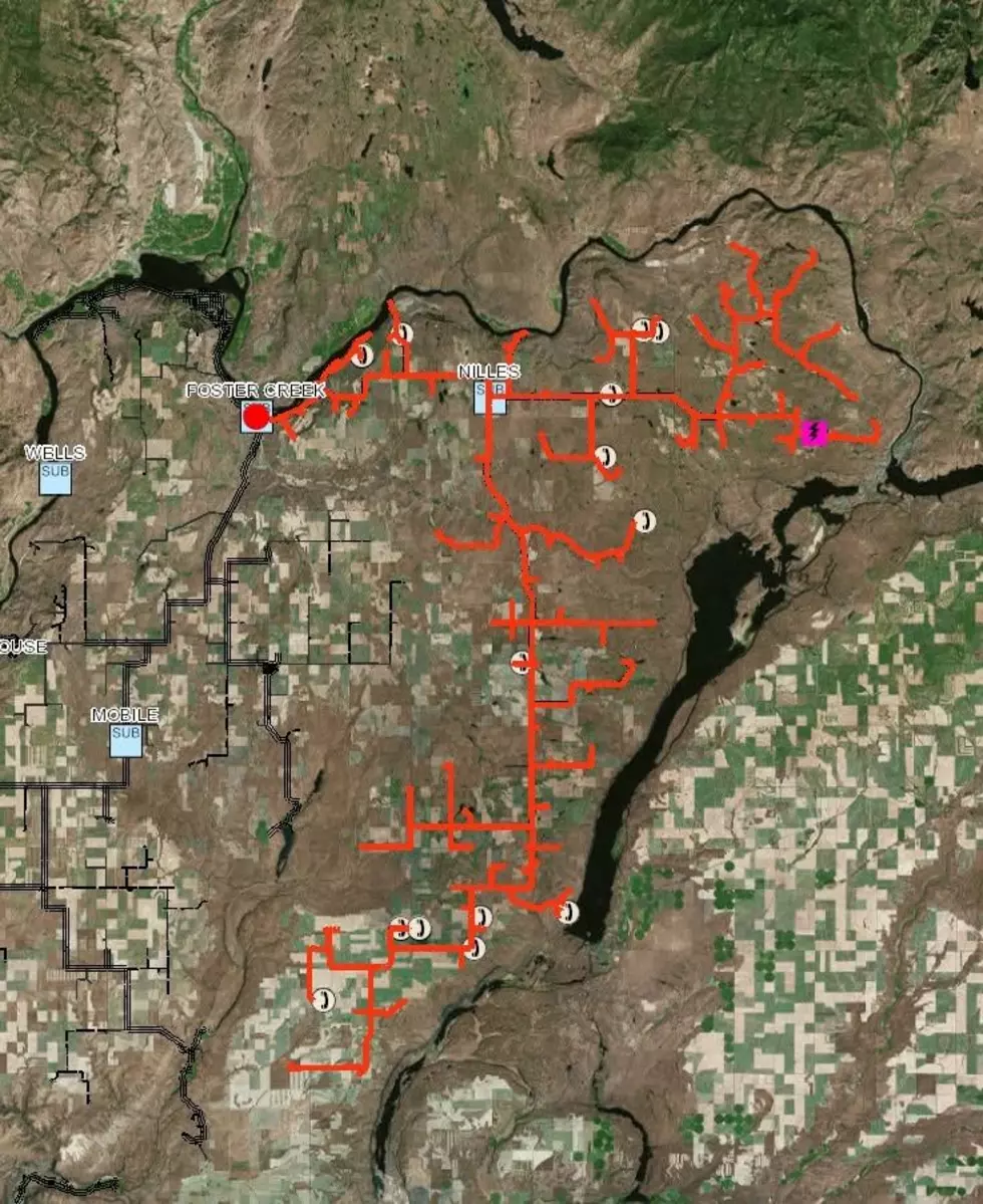 Area in Northeastern Douglas County impacted by power outage. (photo credit: Facebook)