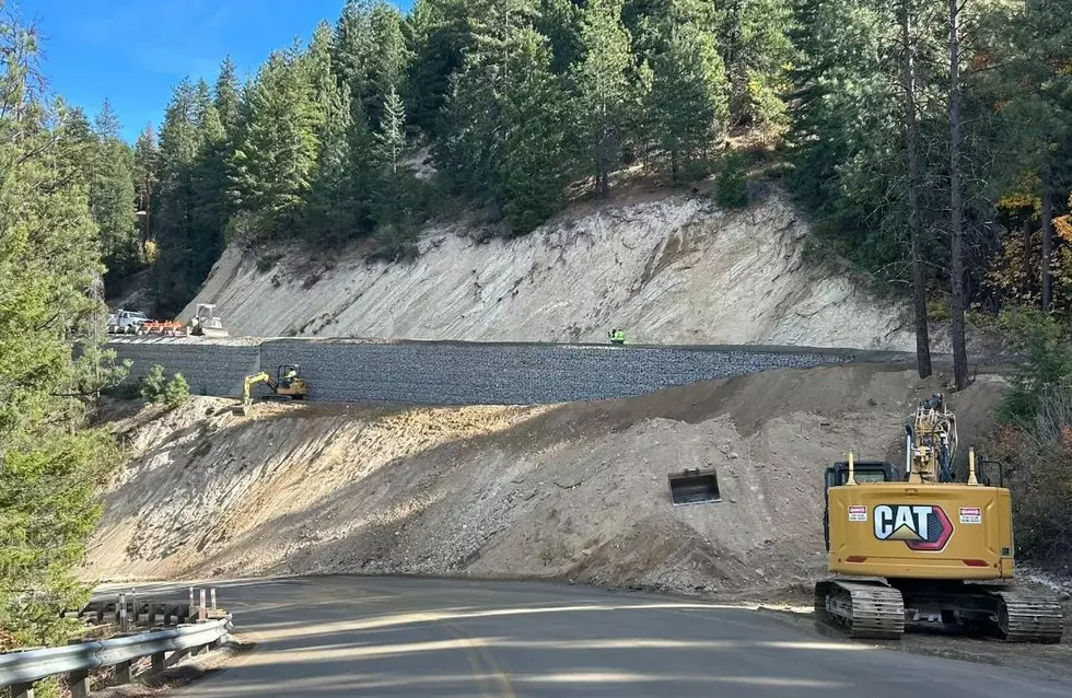 A new retaining wall rises above the switchbacks along Beaver Hill on the Chumstick Highway near Plain. (photo credit: Facebook)