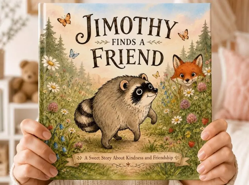 Screen shot / etsy.com/listing/4545634088/personalized-jimothy-raccoon-story-book?