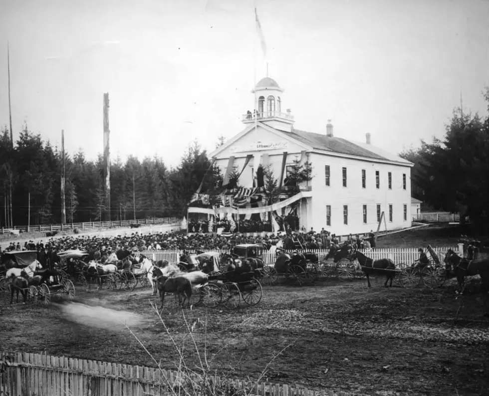 The state inaugurates its first governor, Elisha Ferry, November 18, 1889 CREDIT: Washington State Archives