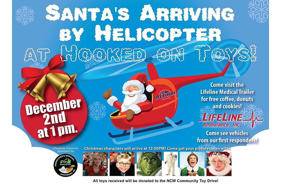 Sky-High Surprise: Santa’s Chopper Surprising Landing at Hooked on Toys