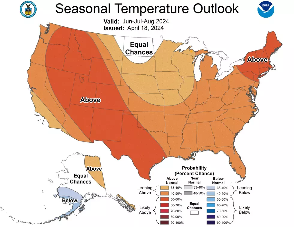 NOAA Summer Forecast Map for 2024