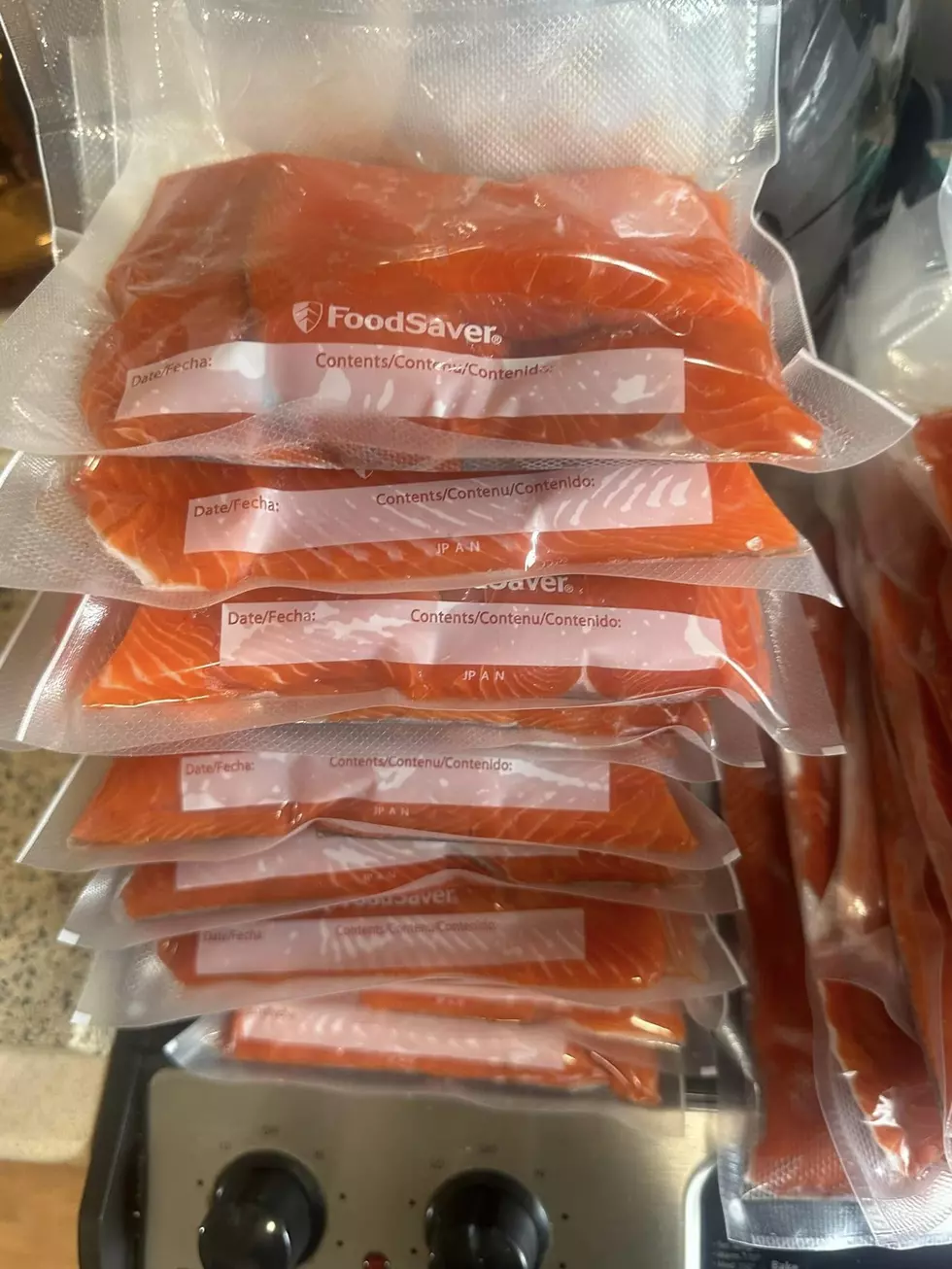 Copper RIver Salmon vacuum packed for the freezer