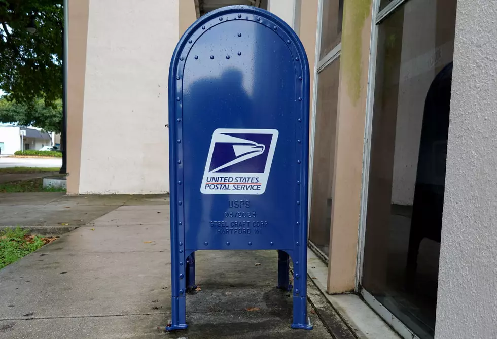 A United States Postal mail box