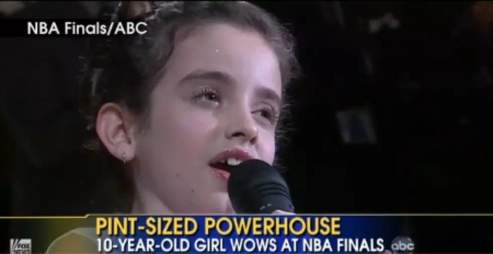 10 Year Old Sing National Anthem At NBA Finals [VIDEO]