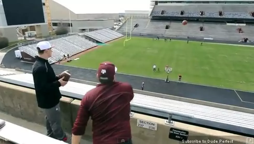 Dude Perfect and Texas A&M’s Johnny Manziel Go Head to Head in Long Shot Football Challenges