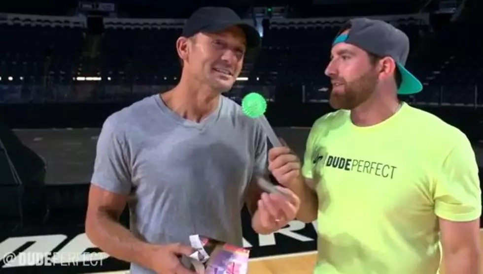 Tim McGraw Guest Stars with Dude Perfect in the Latest Trick Shots Video