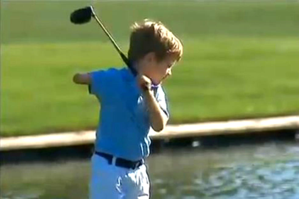 Watch Adorable Three Year-Old Boy With One Arm Make Playing Golf Look Easy