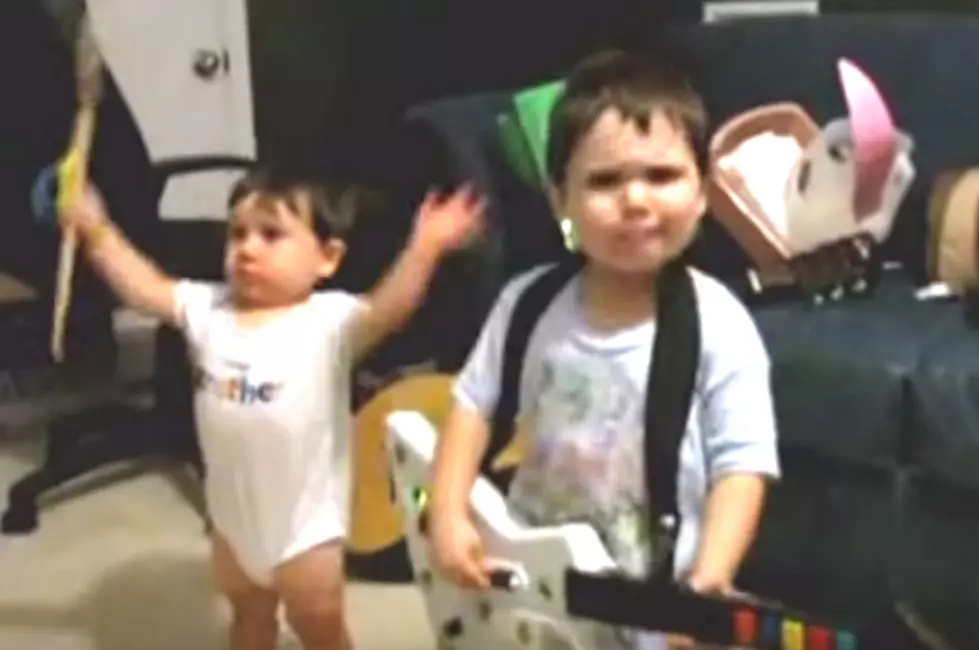 Adorable Two Year Old Plays Guitar Hero Like a Boss