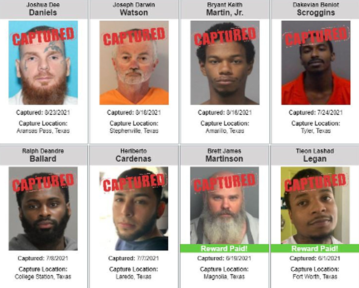 Texas 10 Most Wanted Program Captures Record Number of Fugitives