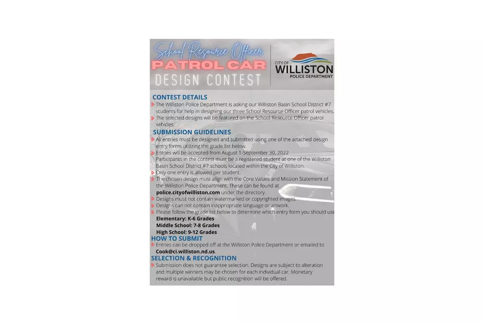 Students Invited to Submit Designs for Williston Patrol Cars