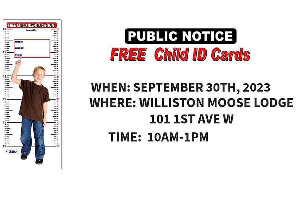 Free Child Identification Event In Williston Set for September 30
