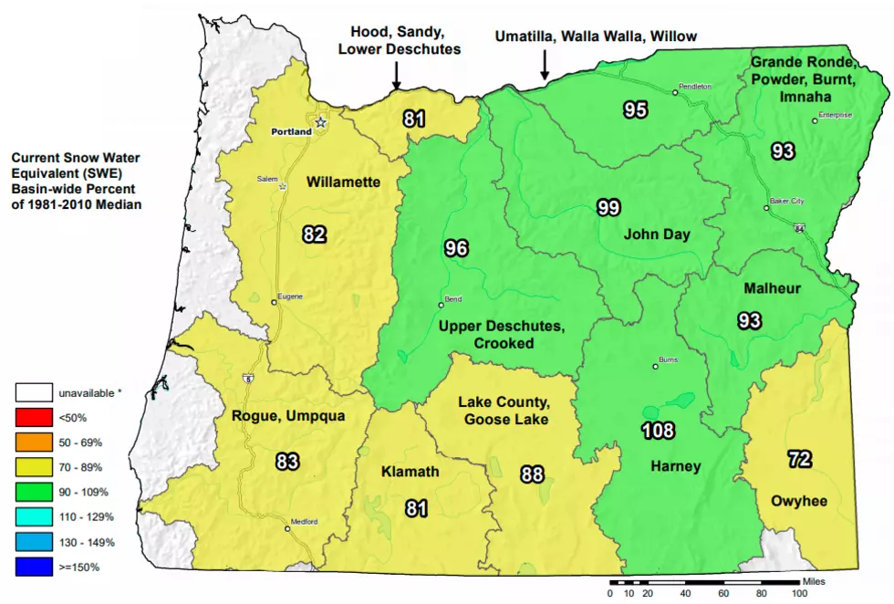 Oregon Remains Dry With Slightly Below Average Snowpack