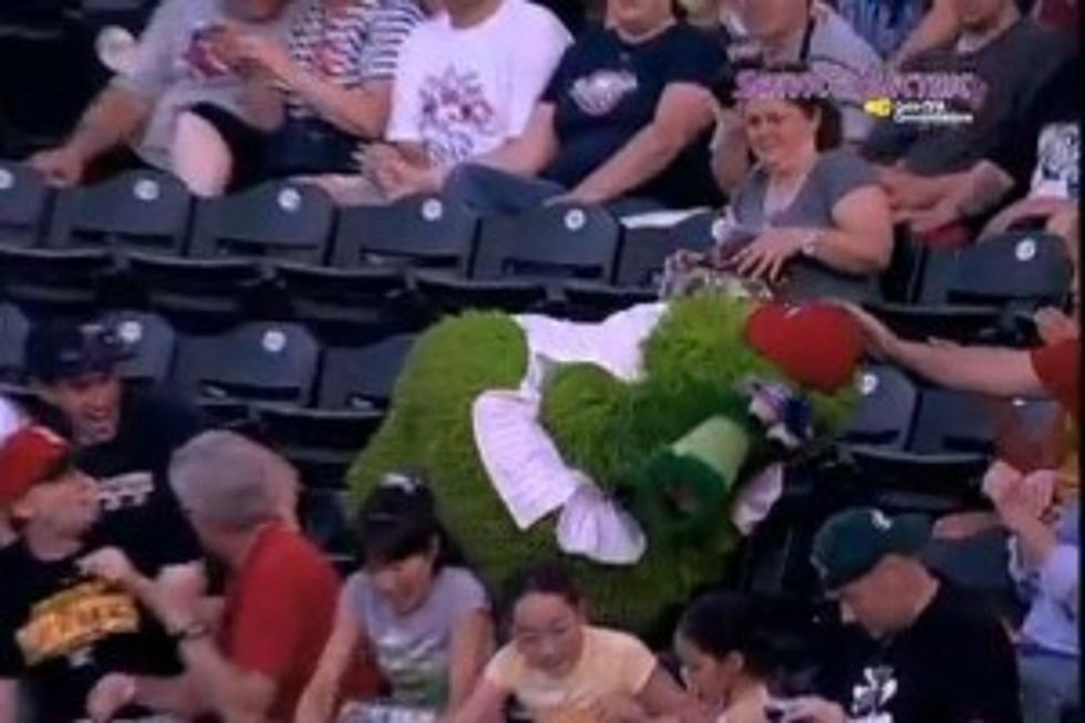 Phillie Phanatic Hospitalized After Being Hit By Foul Ball [VIDEO]