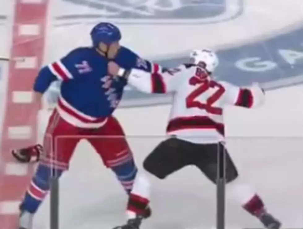 One Hell Of A Hockey Fight! NY Rangers vs NJ Devils [VIDEO]