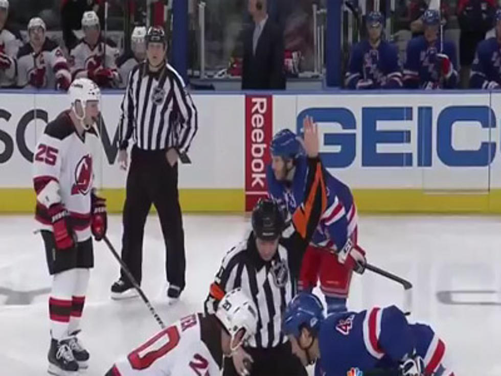 One Hell Of A Hockey Fight! NY Rangers vs NJ Devils [VIDEO]