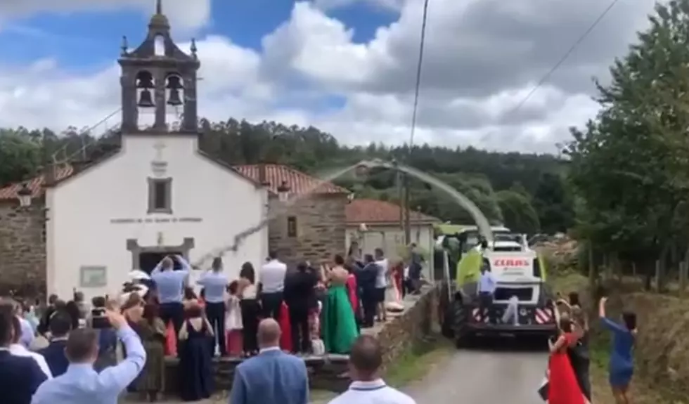 Everyone Throws Rice at Weddings&#8230; This Guy Augered Corn