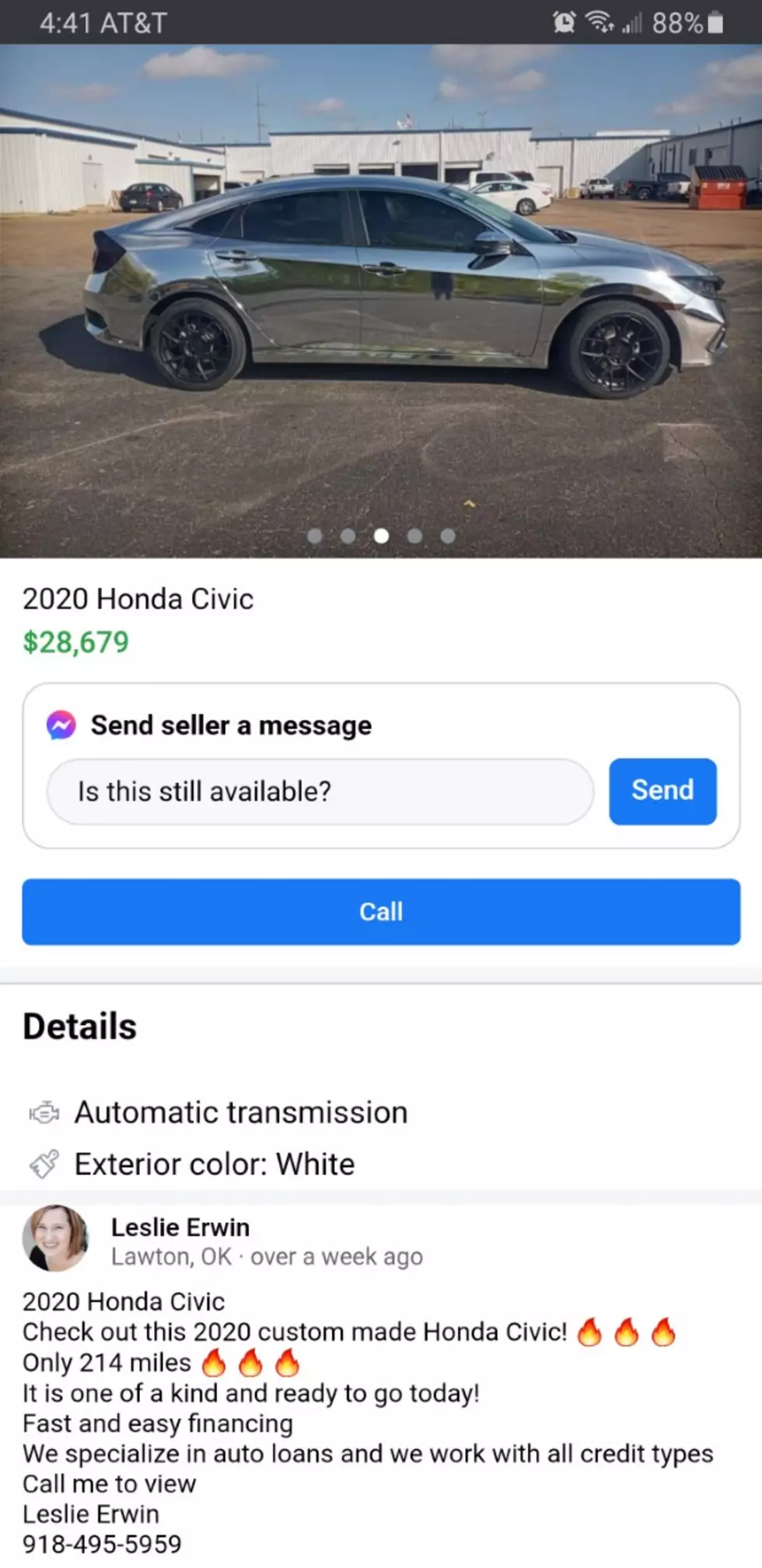 There’s A Chrome Honda Civic For Sale On Marketplace