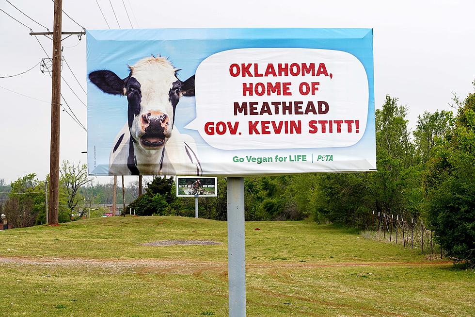 Governor Stitt Hosts Cookout Under PETA sign in OKC!