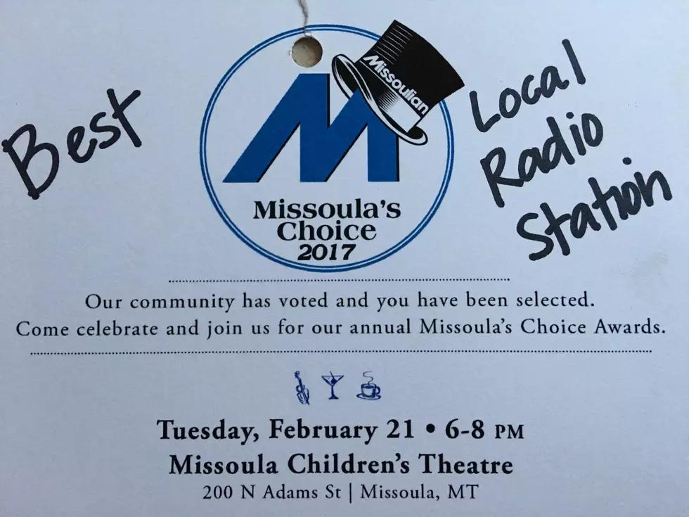 THANK YOU Missoula For The Missoula&#8217;s Choice Nomination