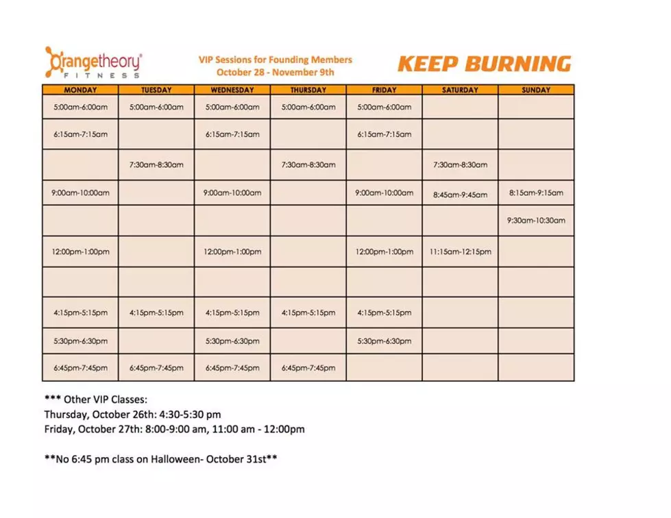 New Orangetheory Missoula Class Schedules