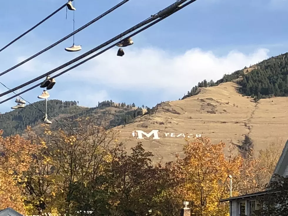 Someone Changed the Big L in Missoula For Trump's Visit