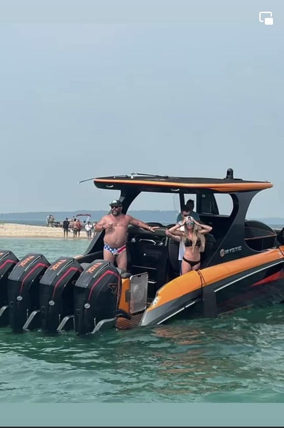 Bert "The Machine" Kreischer Parties On Lake Michigan