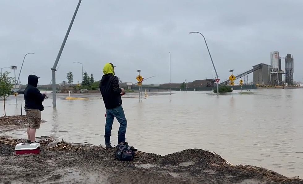 Billings, Montana Got So Much Rain, Men Fished in an Intersection