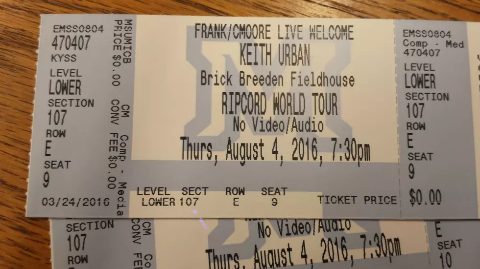 Your Chance to Win Keith Urban Tickets, Tonight at the Luke Bryan Concert