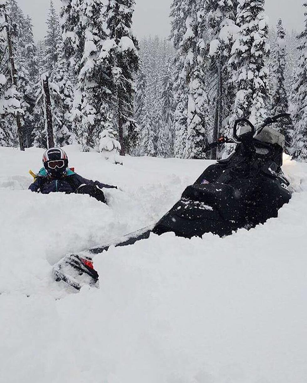 Heavy Wet Snow Hits Lolo Pass, Making Snowmobiling Difficult