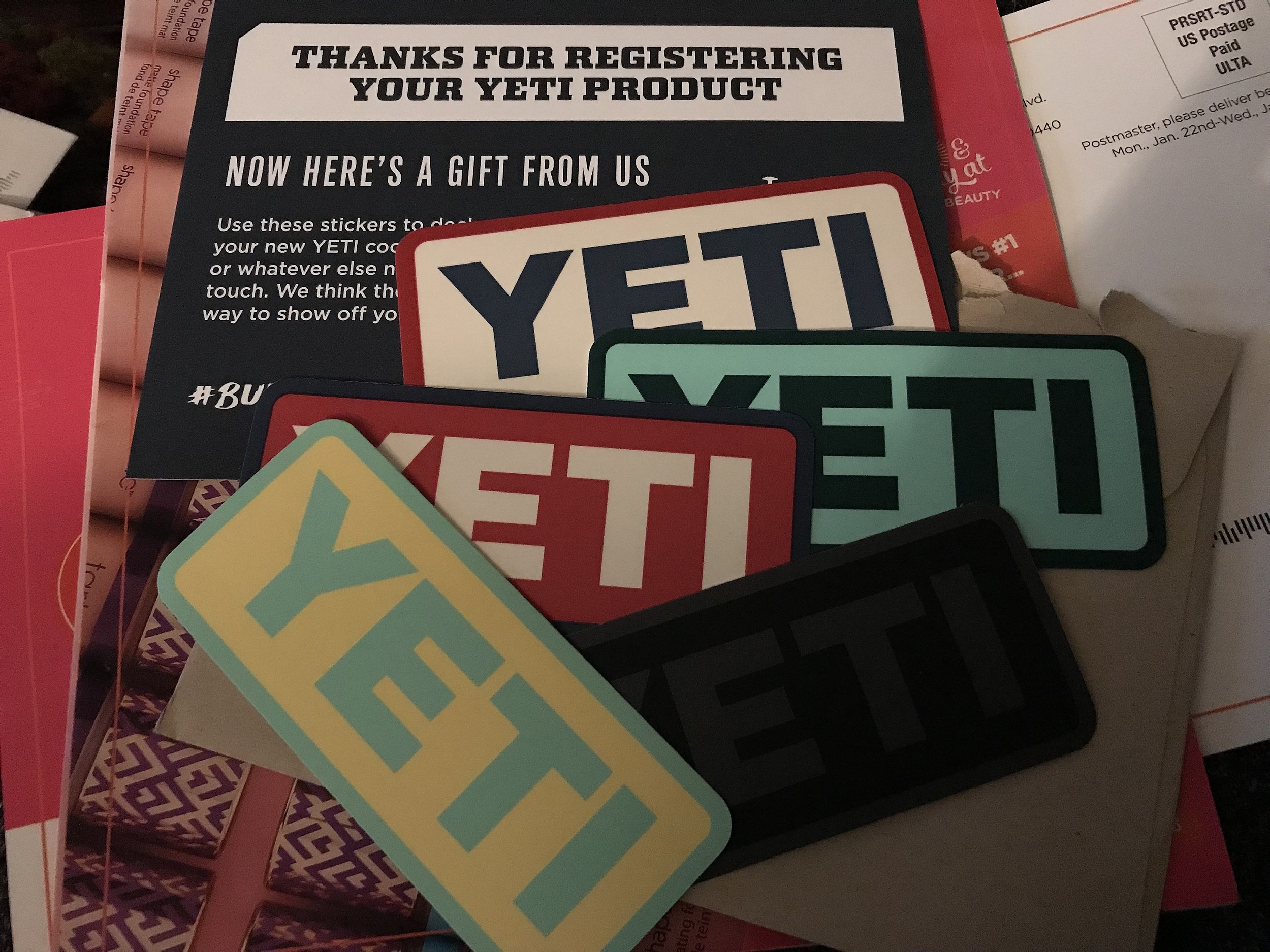 Forget You Can Register Your Yeti Gear
