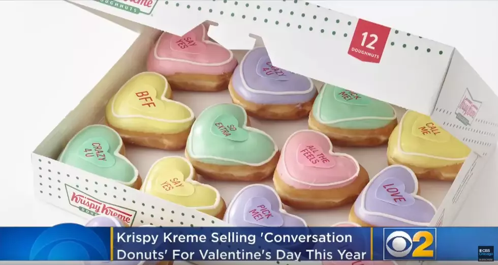 Krispy Kreme Conversation Heart Doughnuts For Valentine&#8217;s Day