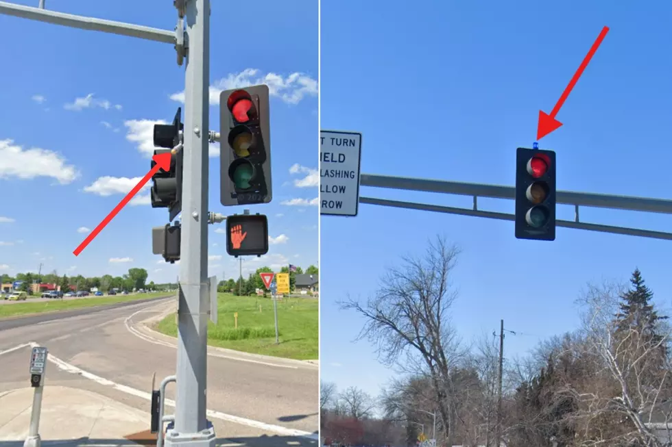 blue lights on traffic lights