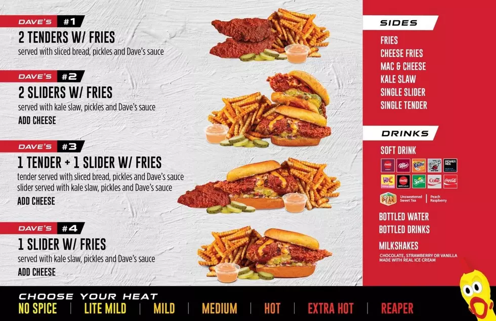 Dave's Hot Chicken Menu