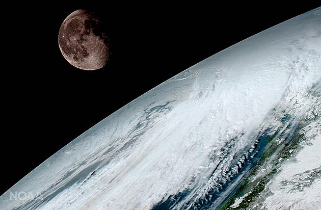 Focus on the Moon from A New Weather Satellite