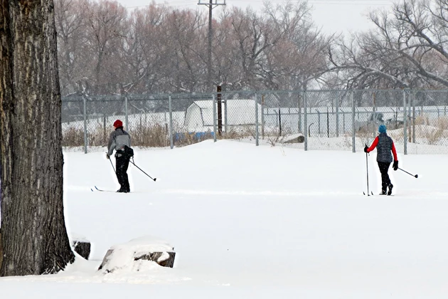 Cross-Country Skiers &#8211; &#8216;Making Tracks&#8217; at Fairgrounds in Hamilton