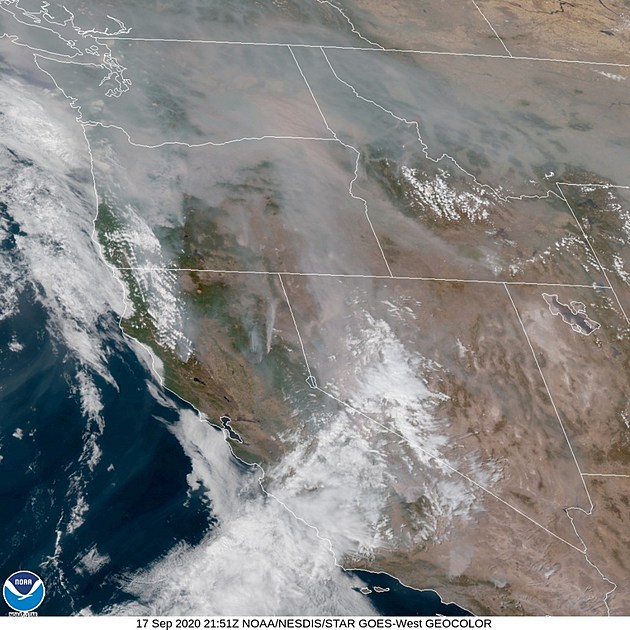 West Coast Wildfire Smoke Reaches Europe