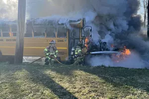 Fire forces Council Rock elementary school students off bus