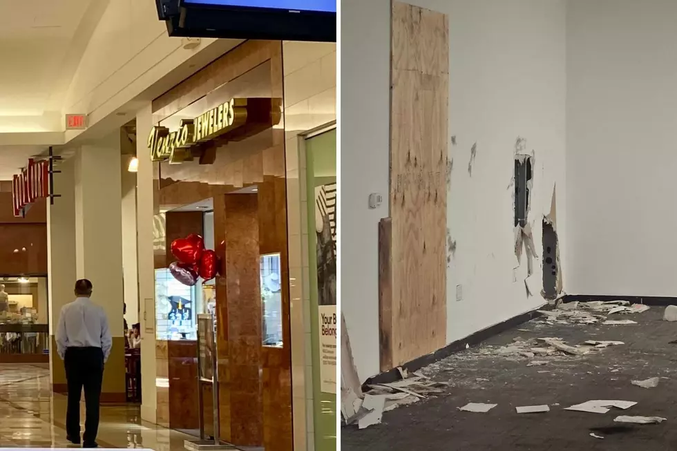 Venzio Jewelers at the Ocean County Mall, wall after thieves broke through into Venzio 3/27/24