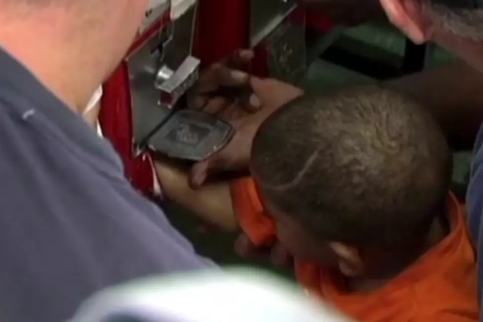 Kid With Sweet Tooth Gets Arm Stuck in Gumball Machine